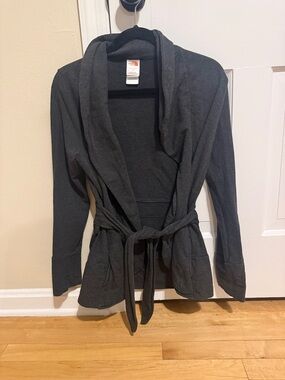 The North Face Dark Gray Shawl Collar Wrap Cardigan